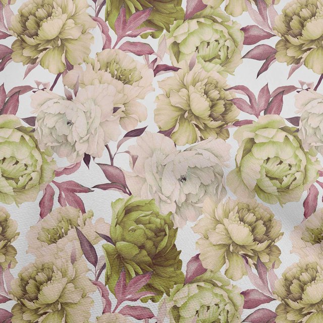 oneOone Rayon Lime Green Fabric Floral Sewing Craft Projects Fabric Prints By Yard 56 Inch Wide-D2