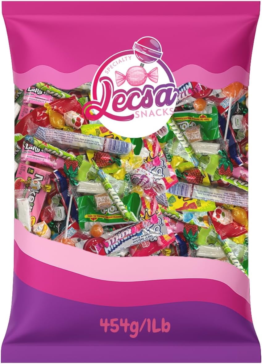 Party Mix – 1 lb Candy Variety Pack – Assorted Bulk Candies, Individually Wrapped – Care Package & Snack Gift Bag – Flavors May Vary (454g)