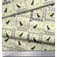 thumbnail image 3 of Soimoi Velvet Fabric Geometric Shapes & Dinosaur Animal Print Fabric by Yard 58 Inch Wide, 3 of 3