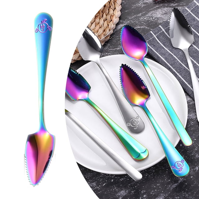 Cuillère à Fruits en Acier Inoxydable Dentelée Purée Fruits pour Bébé Napperons Ronds Napperon pour Table à Manger Intérieure Napperon pour Aliments Centres de Table de Salle à Manger pour Tables Napperons pour Table à Manger Ensemble Napperons pour Table de Cuisine Ensemble