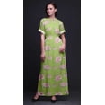 thumbnail image 3 of Bimba Rayon Rose & Ranunculus Floral Printed Womens Long MaxiDressGown With Side Slit-Large, 3 of 6