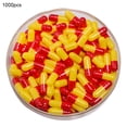 thumbnail image 1 of Flmtop 1000Pcs Transparent Hollow Gelatin Empty Separated Medical Powder Capsule Shells, 1 of 11