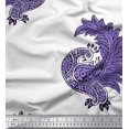 thumbnail image 1 of Soimoi Cotton Cambric Fabric Peacock Block Print Sewing Fabric Yard 56 Inch Wide, 1 of 3