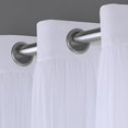 thumbnail image 5 of Exclusive Home Rideaux Catarina Superposés Unis Occultants et Voilages Paire de Panneaux de Rideaux pour Fenêtre avec Oeillets, 52x96, Blanc Hiver, Lot de 2, 5 of 5