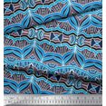 thumbnail image 3 of Soimoi Poly Georgette Fabric Mandala Kaleidoscope Printed Fabric 1 Yard 52 Inch Wide, 3 of 3
