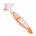 thumbnail image 3 of LYUMO Denture Cleaning Tools,Denture Toothbrush Dual Head Safe Denture Cleaning Tools For Partial Dentures Half Dentures Complete Dentures Orange,Toothbrush, 3 of 8