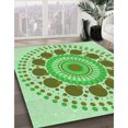 thumbnail image 3 of Ahgly Company Machine Washable Indoor Rectangle Transitional Green Area Rugs, 2' x 5', 3 of 7