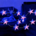thumbnail image 4 of Yhmxh Décorations du 4 Juillet Décorations d'Inauguration Étoiles Rouges Blanches Bleues et Lumières du Drapeau à Piles Drapeau des États-Unis Décorations Patriotiques pour Intérieur Extérieur Jour du Souvenir 4 Juillet Jour de l'Indépendance, 4 of 7