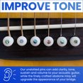 thumbnail image 2 of Crosby Unslotted Pure Bone Bridge Pins with Abalone Dot Inlay for 6 & 12 String Acoustic Guitar, 2 of 9