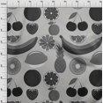 thumbnail image 3 of oneOone Cotton Poplin Light Gray Fabric Fruits Sewing Craft Projects Fabric Prints By Yard 56 Inch Wide, 3 of 4