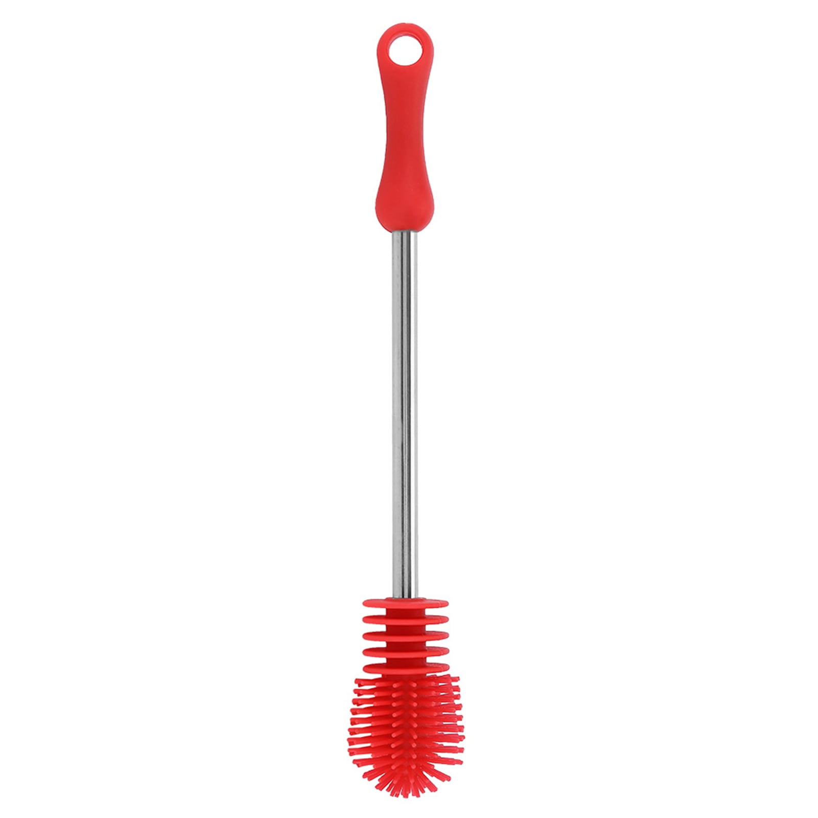 Uadme Brosse à biberon en Silicone à Long Manche Brosse de Nettoyage de biberon en Silicone Nettoyant pour biberon pour récipients à col étroit, Bouteilles d'eau, Bouteilles de Sport, verrerie