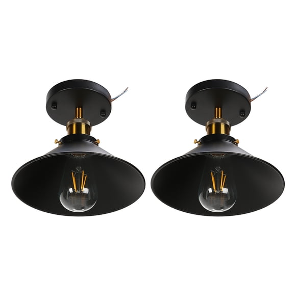 Lampe de Plafond Industrielle, Lampe de Plafond E27 85-240V Résistante à l'Usure Noire Exquise pour Extérieur pour Restaurant