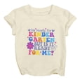 thumbnail image 5 of TZEWGL Mignon Imprimé Lettre Manches Courtes Col Rond Chemise Basique pour Tout-Petit Blouse pour Enfants Taille 6-7T, 5 of 5