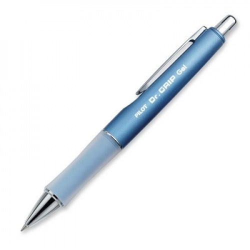 (Ice Blue Barrel) - Pen, Gel, Retractable, Black Ink/Ice Blue Barrel