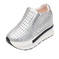 thumbnail image 1 of Wensltd Chaussures à Plateforme pour Femmes, Décontractées, Polyvalentes, à Semelle Épaisse, à Talon Compensé, Été et Automne, Confortables pour la Marche, 1 of 9
