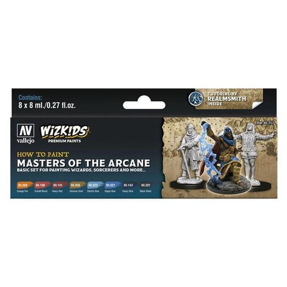 Acrylicos Vallejo VJP80257 Masters of the Arcane Wizkids Premium Paint Set