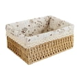 thumbnail image 4 of thefmos 3Pcs Small Woven Storage Basket, Rectangular Decorative Rattan Organizer Bin, Plastic Sundries CosmeticToyContainer for Home Bathroom Bedroom Kitchen Office, 4 of 9