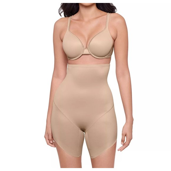 Miraclesuit Womens High-Waist Slanted Hem Shaping Shorts 2448, Warm Beige, XX- Large,