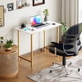 thumbnail image 2 of BestOffice Computer Desk, Home, Modern Simple Style for Home Office Study Writing, Gold, 2 of 7
