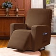thumbnail image 4 of Subrtex Housse Extensible pour Fauteuil Inclinable 1 Pce, Housse Texturée à Carreaux avec Poches, 4 of 6