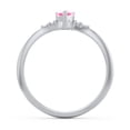 thumbnail image 4 of Birthstone Heart Ring with Shoulder Accents - Pink Tourmaline (October), 4 of 4