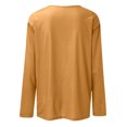 thumbnail image 5 of Timegard Womens Tops Long Sleeve Round Neck Solid Color Basic Tee Fall Casual Comfy Loose Tops Blouse, 5 of 5