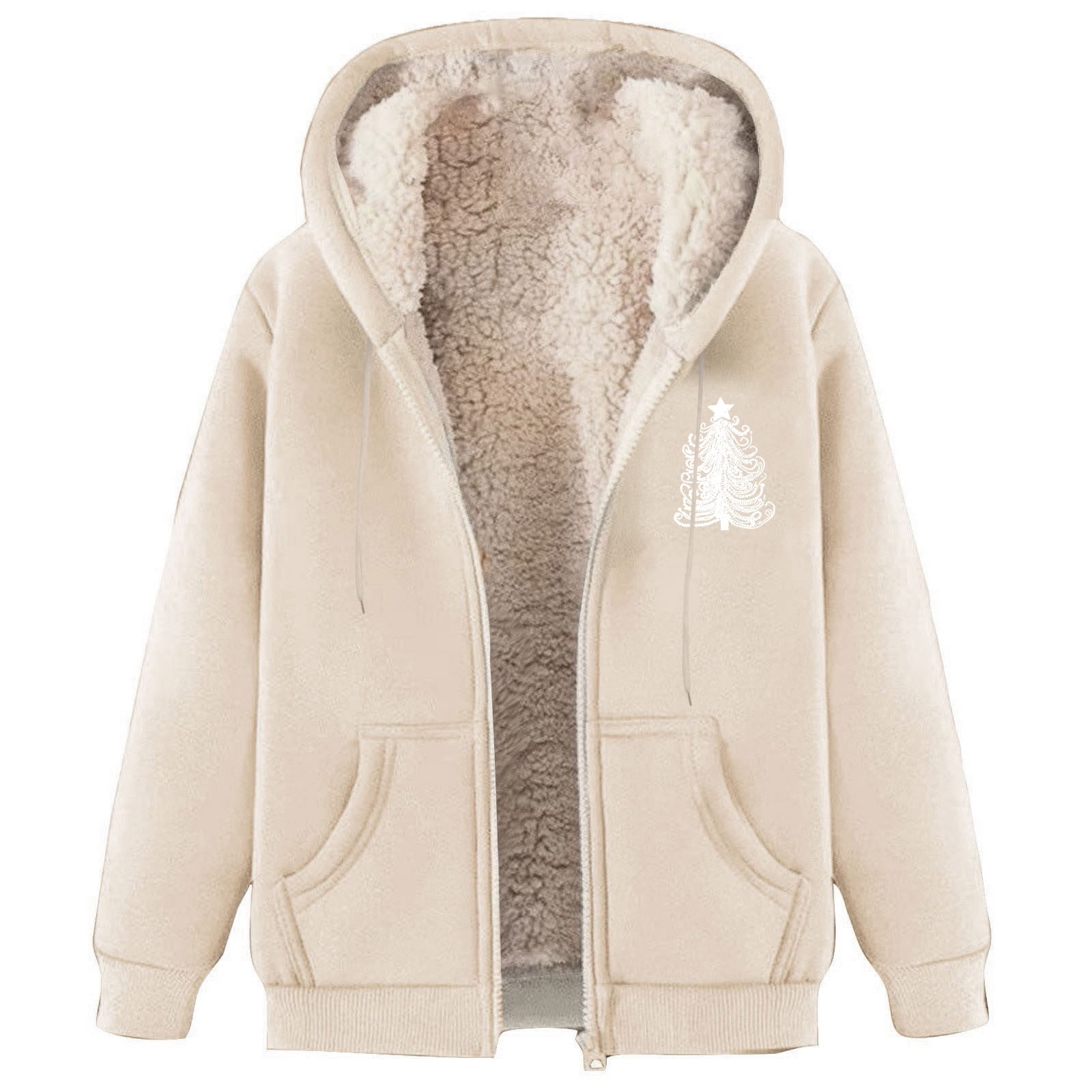 LOVZFMLL Manteaux d'Hiver pour Femmes Chandail à Capuchon en Molleton Imprimé à la Mode