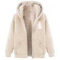 thumbnail image 1 of LOVZFMLL Manteaux d'Hiver pour Femmes Chandail à Capuchon en Molleton Imprimé à la Mode, 1 of 4