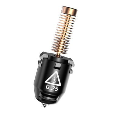 FLASHFORGE Adventurer 5M Buse de Précision 0,25 mm - Débit Élevé 32 Mm3/s, Température Maximale 280 °C, Chauffage Rapide en 35 s, Retrait en 3 s Sans Outils, Compatible avec Adventurer 5M Hotend pour Impression de Petits Détails