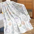 thumbnail image 4 of Easter Blanket Easter Eggs Blanket Flannel Digital Printed Conditioning Blanket Nap Blanket, 4 of 7