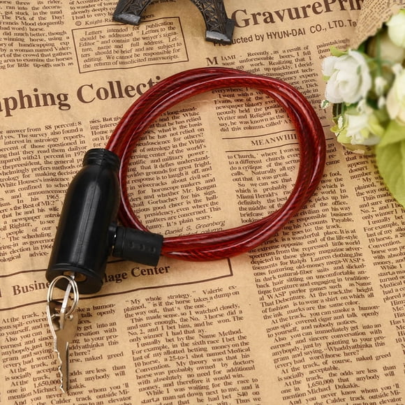 karymi Cycling 8x640mm Cable Anti-Theft Bike Bicycle Scooter Lock With 2 Keys Up to 45% off