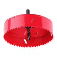 thumbnail image 1 of Transemion Red Easy To Replace Metal Drill Bits Hole Saw Kit And Durable For Long-term Convenient Compatible Φ130mm 1Set, 1 of 6
