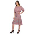 thumbnail image 2 of Moomaya Jupe Imprimée pour Femmes en Poly Spandex Tenue Décontractée Jupe d'Été pour Filles, 2 of 5