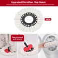 thumbnail image 2 of Deluxe Spin Mop Heads Microfiber Refill 85g White For Deluxe Spin Mop Bucket System, 2 of 4