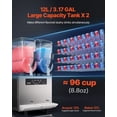 thumbnail image 2 of VEVOR Machine Commerciale à Slush 12 L X 2 Réservoir Margarita Smoothie pour Boissons Glacées, 2 of 9