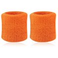 thumbnail image 1 of CUITING 2Pcs Sports Wristband Solid Color Absorbent Cotton Breathable Quick Dry Sweatband for Tennis, 1 of 8