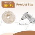 thumbnail image 2 of Uxcell 164 Feet Natural Jute Twine String, 2mm Twine String Color Jute Twine Jute Rope for DIY Art Crafts Gift Wrapping Decoration Packing Gardening Plant Hanger, White, 2 of 6
