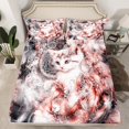 thumbnail image 2 of Draps de Lit Chat Kawaii Format Double, Ensemble de Literie Attrape-Rêves Chaton Mignon pour Enfants Garçons Filles, Ensemble de Draps Attrape-Rêves Boho Tribal Plume Animal 1 Drap-Housse 1 Drap Plat 2 Taies d'Oreiller, 2 of 7