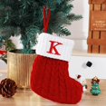 thumbnail image 3 of zanvin Christmas Decorations, Cute Letters Christmas Stocking Decoration Christmas Tree Pendant Christmas Style Wool Knitted Socks Decoration Props, Christmas Gifts, 3 of 3
