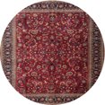 thumbnail image 1 of Ahgly Company Indoor Round Traditional Dark Gold Brown Persian Area Rugs, 4' Round, 1 of 6