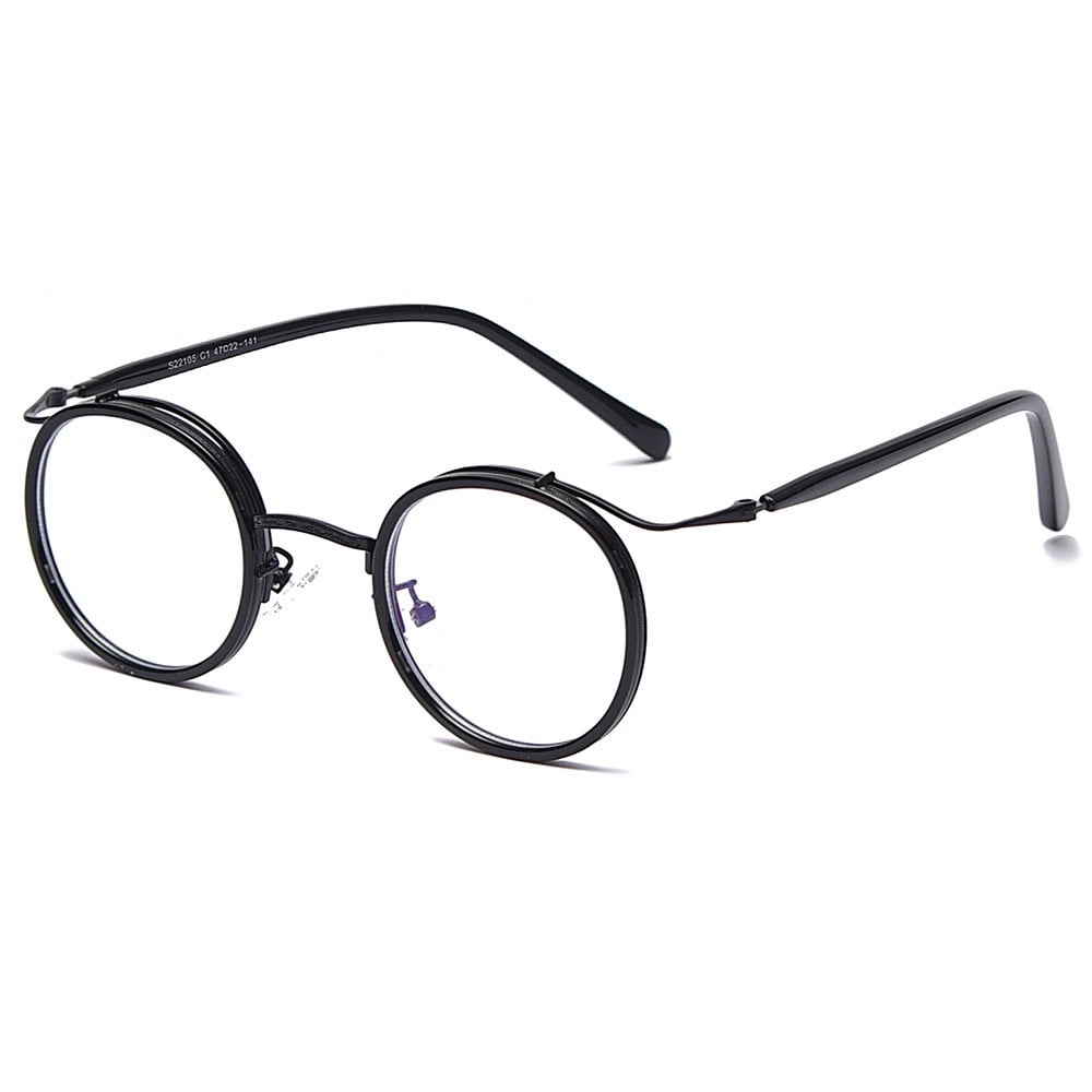 SUTENGDA Vintage Round Metal Glasses Frame Reading Glasses Unisex Circle Eyeglasses Frame