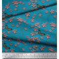thumbnail image 2 of Soimoi Rayon Crepe Fabric Insect,Leaves & Flower Floral Fabric Prints by Yard 46 Inch Wide, 2 of 2