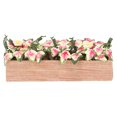 thumbnail image 2 of Dollhouse Rectangle Flower Pot, 1:12 Compact Colorful Dollhouse Rectangle Planter Box Mini Wooden Box  For Photo Props, 2 of 8