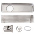 thumbnail image 2 of Linear Shower Drain, 20cm Length 5.5cm Width Stainless Steel Rectangular Bathroom Floor Drain Rectangle Shower Floor Drain Linear Floor Drain for 2.0in Pipe Bad Smell Prevention, 2 of 8