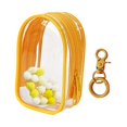 thumbnail image 3 of MERIGLARE Clear Figure Display Bag with Keychain Mini Doll Storage Bag for Mini Figure Yellow, 3 of 7