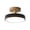 Black, variant on Meitianfacai Wood LED Mount Ceiling Light, 2700K-3500K Modern Round Close to Ceiling Lighting Fixtures, Minimalist Ceiling Lamp for Bedroom, Kitchen, Hallway, Laundry Room