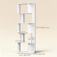 thumbnail image 3 of HOMCOM Bibliothèque Géométrique, Étagère à Livres à 5 Niveaux en Forme de S, Blanc, 3 of 10