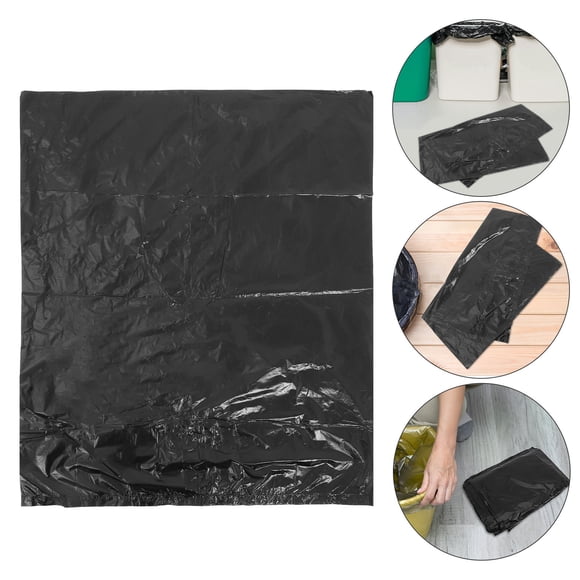 HOOWIFFY 50Pcs Durable Black Rubbish Bags for Village Use 23.6x19.7in