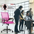 thumbnail image 4 of BestOffice Ergonomic Mesh Executive Office Chair, Adjustable Rolling Task Chair with Lumbar Support, Pink, 4 of 7
