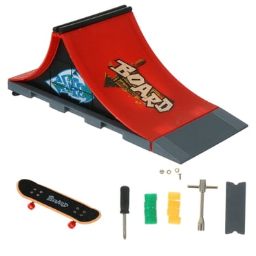 DEBGFS DIY Assembly Mini Finger Skateboard Deck Skate Park Board with Ramp Accessories